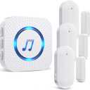 SanJie Door Chime, Door Open Contact Sensor Alarm with 500 FT Range,26 Chimes 5 Adjustable Volume for Business/Store/Home/Office When Entering 3 Sensors + 1 Receiver