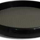 10 Inch Black Lazy Susan Non-Skid Rotating Turntable Home Storage Organizer Server Tray for Kitchen, Dining Room, Bathroom, Living Room, Office, Countertop, Spice Rack, Cabinet, Pantry & Display