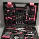 Tool Set- 412 Piece Home Repair/Auto Tool Kit, Storage Organizer with Drawers, Toolbox Storage Case for Women & Men, Perfect for Homeowner, Diyer, Handyman, DIY (Pink)