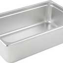 Winco Full Size 6" Deep Stainless Steel Steam Pan/Hotel Pan, Anti-Jam