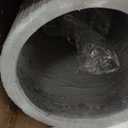 Kante 24 Inch Tall Round Concrete Planter, Large Indoor Outdoor Plant Pots with Drainage Hole and Rubber Plug, Modern Decorative Garden Pots for Home Patio Porch, Textured Weathered Concrete