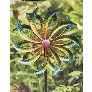 Metal Wind Spinner Kinetic Outdoor Lawn Garden Decor Patio Stake Yard Windmill