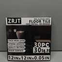 30-Pack 30 Sq.Ft Peel and Stick Floor Tiles Vinyl Matte Pattern Flooring, 12” x 12” Self Adhesive Vinyl Flooring DIY for Kitchen, Bathroom, Laundry, Pure Black&Pure White