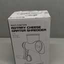 KEOUKE Rotary Cheese Grater Hand Crank Transparent - Shredder Slicer Grinder 3 Stainless Steel Blades, Stable Suction, Labor-Saving Handle, Safe Kitchen Tool for Cheese, Vegetable, Nuts, Chocolate (3 IN 1, Dark Grey SP)