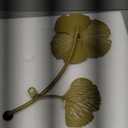 Large Wall Clock 37 Inch Creative Metal Ginkgo Leaf Design Silent Non Ticking Gold Decoration ClocksAdjustmentable Horizontally and Vertically for Living Room Bedroom Kitchen Home (37x20)