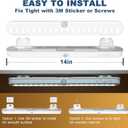 BLS T01L LED Closet Light, Super Bright 20 LED Under Cabinet Lighting Battery Powered/DC Input Wireless Motion Sensing Light, Auto On Off Switch, Motion Sensor & Light Sensor, Light Beam Adjustable