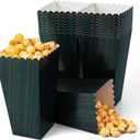 100 Pcs Tartan Plaids Popcorn Boxes Bulk Green Blue Tartan Paper Popcorn Buckets 7.8 x 4 Inch Vintage Bear Baby Shower Decorations for Movie Night Theater Carnival Birthday Party Supplies