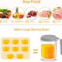 BEAR 2024 Baby Food Maker | One Step Baby Food Processor Steamer Puree Blender | Auto Cooking & Grinding | Baby Food Puree Maker with Self Cleans | Touch Screen Control, White