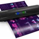 3-10 Mil Commercial Laminator Machine with Laminating Sheets, 4-Roller Jam-Free Thermal Laminator Machine 11x17, Fast Warm-up 13 Inch Laminating Machine, Hot Lamination Machine for Office School Home (Black)