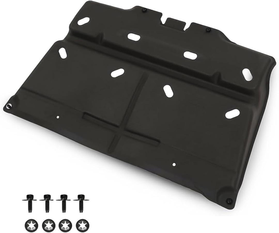 Splash Panel Shield Under Diaper Gas Motor Compatible with 2015-2020 Ford F150 with Gasoline Engine (Not Fit Raptor Model/Not Fit 3.0L Diesel) ML3Z-7222-D Black