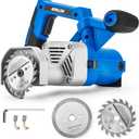 toe kick saw 3-3/8 In. 6.8 Amp Electric Circular Saw With 2pcs Carbide Tipped Blades For Woods,1pcs Grit Diamond Blades For Tile Cuts,special Undercut Saw For Removing Subfloor or Tiles