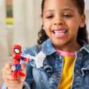 Marvel Spidey and His Amazing Friends Web-Slinging Adventure Set, 3-Inch-Scale (7.6 cm) Action Figure Set, Spider-Man Toys for Kids Ages 3+ (Amazon Exclusive)