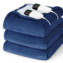 Heated Electric Blanket King Size - 90" x 100" Heating Blanket with Dual Control, 10 Heating Levels & 8 Hours Auto Off, Soft Warm Blanket, Christmas Birthday Gifts for Senior Grandma, Navy