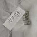 Unsutuo Cathedral Wedding Veil 2 Tier Bridal Veil with Comb Drop Veils Cut Edge for Bride (Ivory)