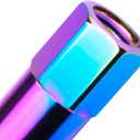 Neo Chrome 20 PCS M12x1.5 Lug Nuts 60mm Extended Tuner Aluminum Wheels Rims Cap WN02