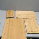 Hiware 4-Piece Extra Large Bamboo Cutting Boards Set for Kitchen, Heavy Duty Cutting Board with Juice Groove, Bamboo Chopping Board Set for Meat, Vegetables - Pre Oiled