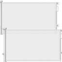 2Pack Retractable Baby Gates for Stairs, 58" Extra Wide Mesh Dog Gate for Doorways, Home Saftey Gate for Child Toddler Pet, Indoor and Outdoor Use, Easy Install, 34" Height, White
