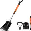 31", 35" or 39" Three Adjustable Sizes Snow Shovel for Driveway, Retractable, Removable Emergency Snow Removal Shovel with Foam Handle, Portable Multi-Purpose, Snow Shovel for Car, Garden and Camping