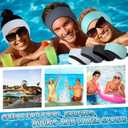 Lunmon 4 Pieces Swimming Headbands Waterproof Safety Earplugs for Adults Colorful Water Headbands Adjustable Swimming Ear Band Protectors for Pool Surfing Diving Showering Water Sports(Dark Color)