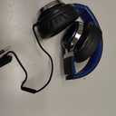 AC01 Over-Ear Headphones Wired, Passive Noise Isolating Corded Stereo Headsets with Mic Volume Control for Adults Teens 3.5mm for Chromebooks, Laptop, Computer, Tablets, Travel (Black Blue)