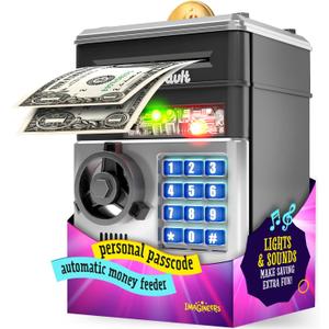 Piggy Bank for Kids - Electronic Money Saving Box w/Code- ATM Safe - Toy Coin Bank - Easter Boys Toys for Age 3, 4, 5, 6, 7, 8, 9 - Birthday Gifts for 8, 9, 10, 11, 12 Year Old Boy and Girl