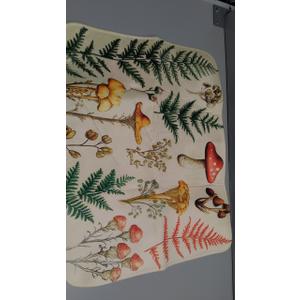 Ferns Mushrooms Dish Drying Mats Woodland Forest Microfiber Drying Pad Reversible Drainer Mats 18 X 24 Inch