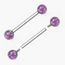 GAGABODY Pair 14G 16G G23 Solid Titanium Shield Nipple Rings Nipple Barbell Internally Threaded Nipple Jewelry Tongue Piercing Bridge Piercing Jewelry 12mm-18mm