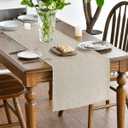 Artoid Mode Light Brown Table Runner, Seasonal Fall Washable Kitchen Dining Table Decoration for Home Party Decor 13x90 Inch