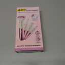 4 in 1 Bikini Body Trimmer for Women | Rechargeable & Waterproof | Grooming Kit with Body, Facial, Eyebrow and Nose Attachments | Precision Trimmer for Smooth, Painfree Hair Removal (Rosegoldwhite)