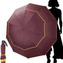 Kalolary 62 Inch Golf Umbrella Extra Large Folding Umbrella Rainproof Compact Umbrella Oversize Double Canopy Vented Waterproof Stick Travel Umbrellas for Women & Men Family Home Use (Red)