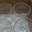 Glass Cylinder Vases Set of 6 Clear Ribbed Glass Vases for Flowers,6 inch Tall Modern Floating Candle Vase Decor, Decorative Hurricane Candle Holders for Home Wedding Table Centerpieces Decor