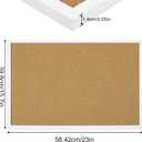 FEBSNOW Cork Board Bulletin Board 23 x 15.7 Inches with Rectangle White Frame Hanging Pin for Walls Office Message Board or Vision Board Decoration