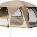 Vidalido 4-6 Person Camping Tent with 3 Door 2 Room Large Family Cabin Tents, Double Layer Waterproof Portable Glamping Tent, Big Tents for Outdoor Camping Hiking and Backpacking