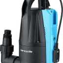 Sump Pump, 1/3 HP 1850GPH Automatic Submersible Utility Water Pump, Portable Electric Low Level Drain Water Removal Pump with Sensor Switch for Swimming Pool Basement Garden Pond Draining