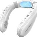 Neck Fan, Neck Air Conditioner Wearable Personal Fan with Cooling Plate, 5000mAh Large Battery, Ergonomic Design, White