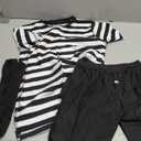 Halloween Costumes for Boys- Black and White Striped Shirt, Black Short and Tube Socks. Size 10