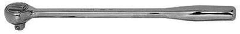 Wright Tool 3425 Round Head Ratchet, 3/8" Drive | 45-Tooth, 10" Length, Knurled Grip, Chrome Finish Made in USA