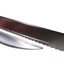 BAOUROUGE' Precision Slicing Knife (Right-Handed) - 8 and 1/4 Inches Stainless Serrated Blade With Cutting Guide for Exact Slices Up To 5/8 Inch Thick
