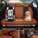 Car Seat Covers, Luxury Faux Leather Waterproof Non-Slip Seat Protector Universal Fit for Most Cars SUVs Trucks Pick-ups,Car Interior Accessories (Brown Black, Full Set)