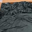 Exclusivo Mezcla Queen Size Fleece Blanket for Bed, Super Soft and Cozy Blankets All Season Use, Leaves Pattern, Plush Fuzzy Lightweight, Forest Green, 90x90 Inch