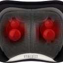 HoMedics 3D Shiatsu Full-Body Massager with Therapeutic Vibration, Soothing Heat with Deep-Kneading Massage Helps Release Tension in Neck, Back, Shoulders, Lightweight for Home, Office, Travel (1 Count (Pack of 1), Black)