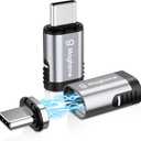 2Pack 24Pin Magnetic USB C Adapter 240W Straight, (40Gbps and 4K Video) USB C Extender C Male to C Female Adapter, Port Protection for USB 4 Steam Deck, ROG Ally, Laptop, Smartphone