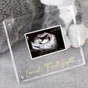 Acrylic Ultrasound Picture Frame, Bright Photo Frame, Sonogram Love at First Sight Baby Keepsake Baby Announcement, Birth Information, Expecting Mom Parents to be Unique Gifts for Pregnant