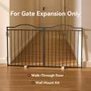 No Pawblems Metal Freestanding Foldable Dog Gate, 30'' Tall