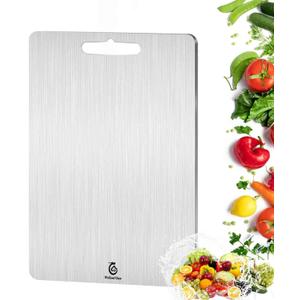 Titanium Cutting Board for Kitchen Titanium Cutting Board Easy to Clean Double Sided Food-Grade Durable Chopping Board for Home Kitchen Cooking Outdoor Camping (12"L x 9"W) (Medium)
