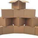 Amazon Basics Cardboard Moving Boxes for Packing and Shipping, Large Size, 20" x 20" x 15", Brown, 12-Pack