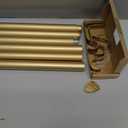 Gold Farmhouse Curtain Rods for Windows:66-120 Inch Adjustable Curtain Rod for Bedroom Living Room,Heavy Duty Decorative Rustic Drapery Rods with Vintage Swan Finials Easy Install,Brass Gold