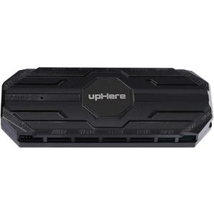 upHere 10-Port 6PIN SATA RGB Hub with 21-Key Remote Control/Splitter for 6-Pin Case Fans in Black-MBX10