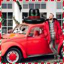 Sosation 2 Set Christmas Winter Golf Cart Decorations 39'' Inflatable Snowman Hat with Face Decal Funny Winter Outdoor Decoration Blow up Car Parade Accessories for Holiday Auto Vehicle Yard Garden