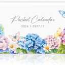 2 x Pocket Calendar 2026-2027 for Purse, Small Pocket Planner 2026-2027 for Purse 3.56.5In,24 Month Organizer from Jan 2026- December 2027 Mini Planner with Pvc Cover for Organizing & Planning (Hydrangea)